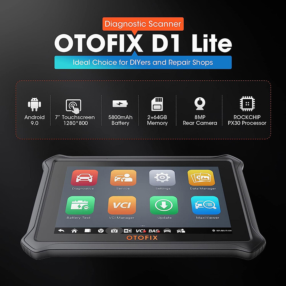 2025 OTOFIX D1 Lite Bidirectional Full System Diagnostic Tool Key Coding Scanner