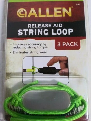 ALLEN Release Aid String Loops Green 3 Pack 547 Eliminates string ware. (T)...