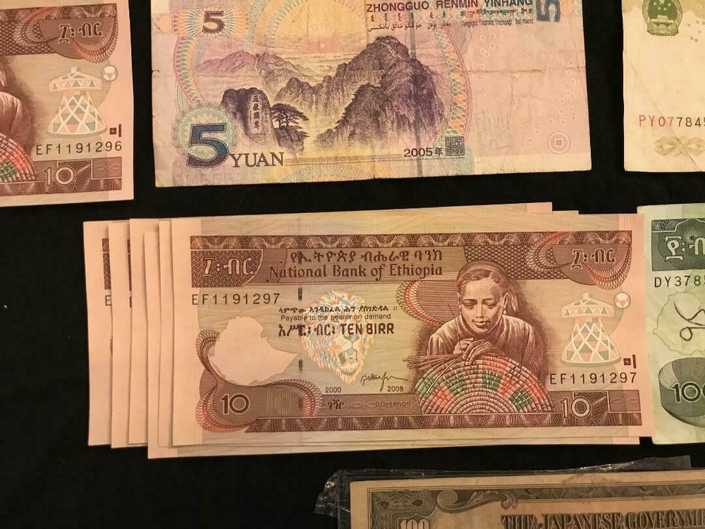rare paper currency from several countries