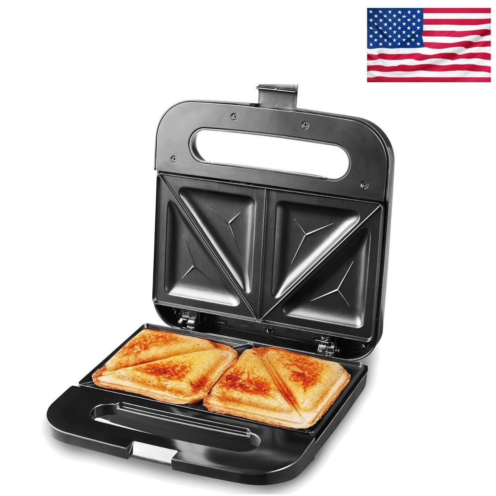 Versatile Non-Stick 2-Slice Grilled Cheese Maker - Perfect for Quick Meals