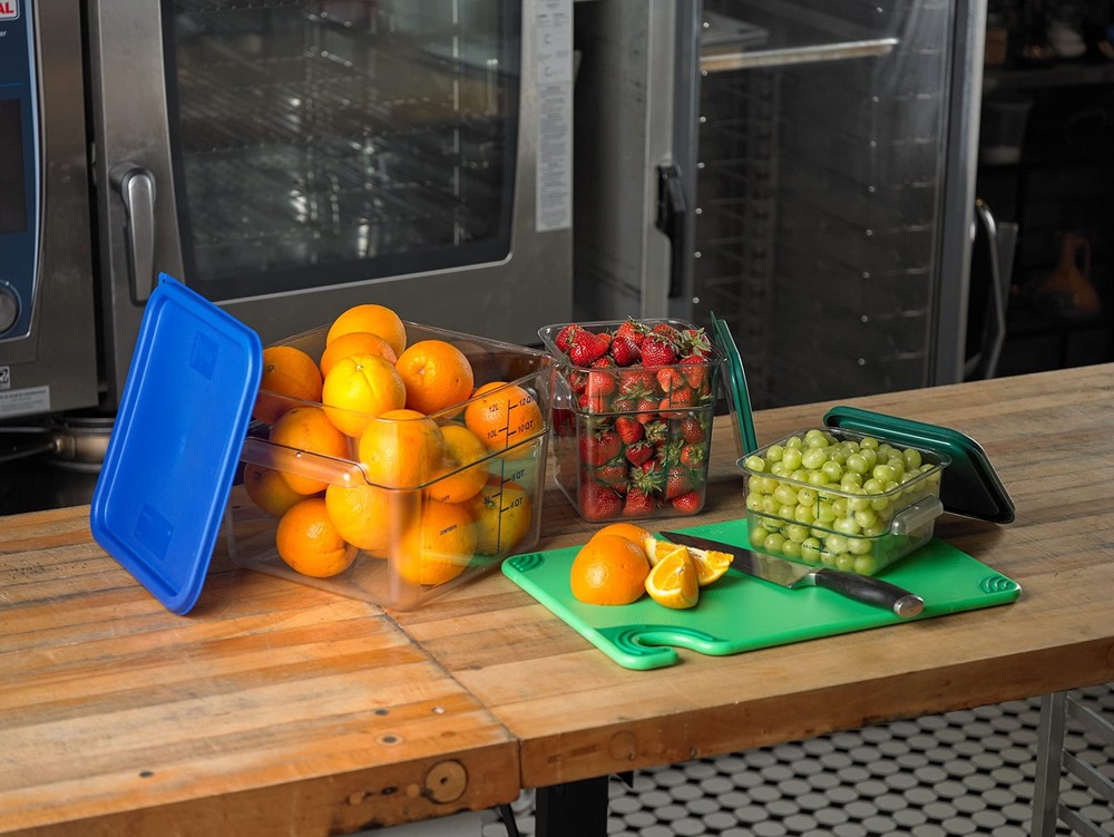 Squares Square Food Storage Container with Stackable Design for Catering, Buf...