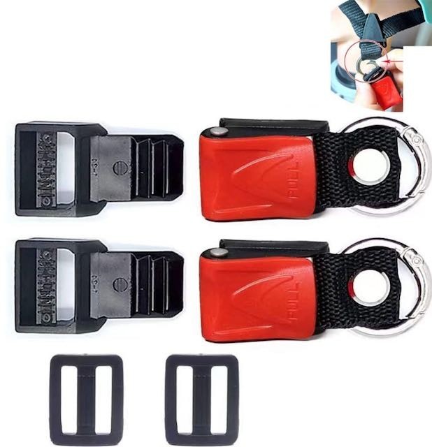 Chinstrap Quick Release Buckle Kit Ratcheted Pull Lock Spring O Rings Carabiner