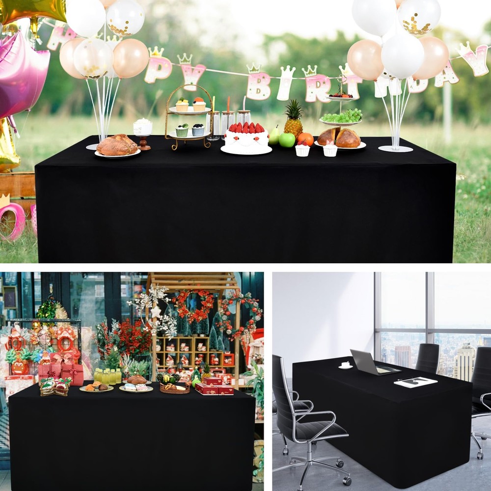 Nacuci 48X24 Inch Black Rectangle Fitted 48" x 24" (Rectangular),