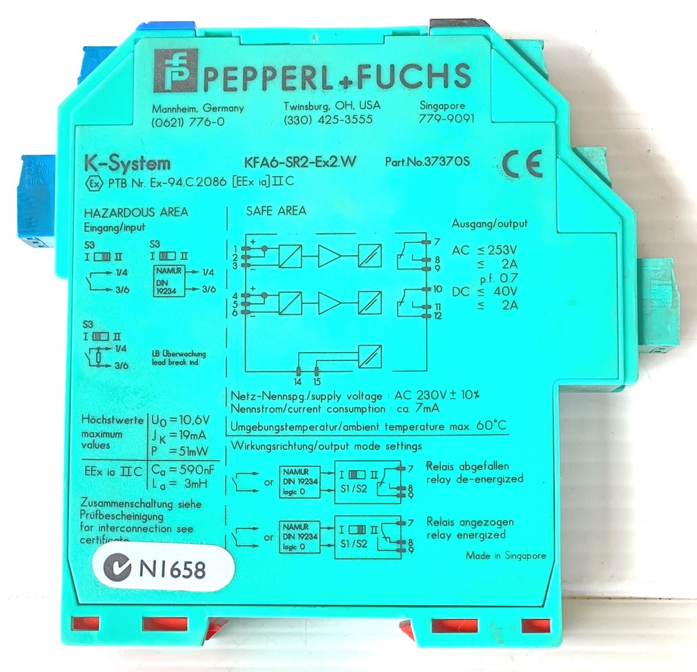 Pepperl Fuchs KFA6-SR2-Ex2W 2-Channel Switch Amplifier EEx *NEW*