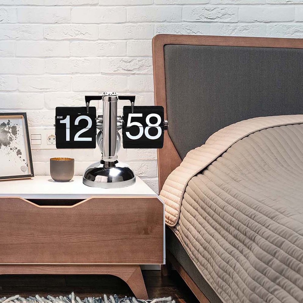 Flip Clock,Retro Flip Down Clock Mechanical Digital Flip Desk Clocks Internal...