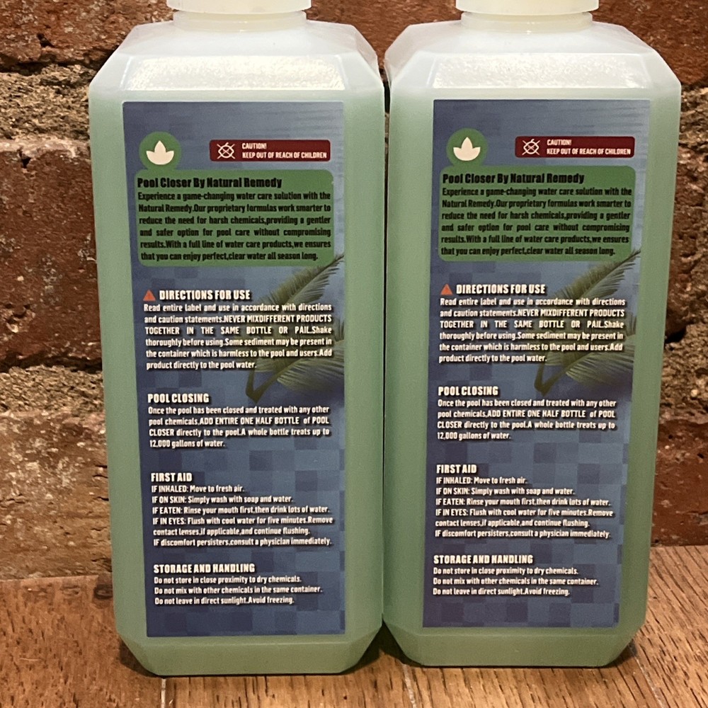 (2 Pack)Pool Closing Winterizing Solution 16.5oz Green Liquid - 12,000 Gallons