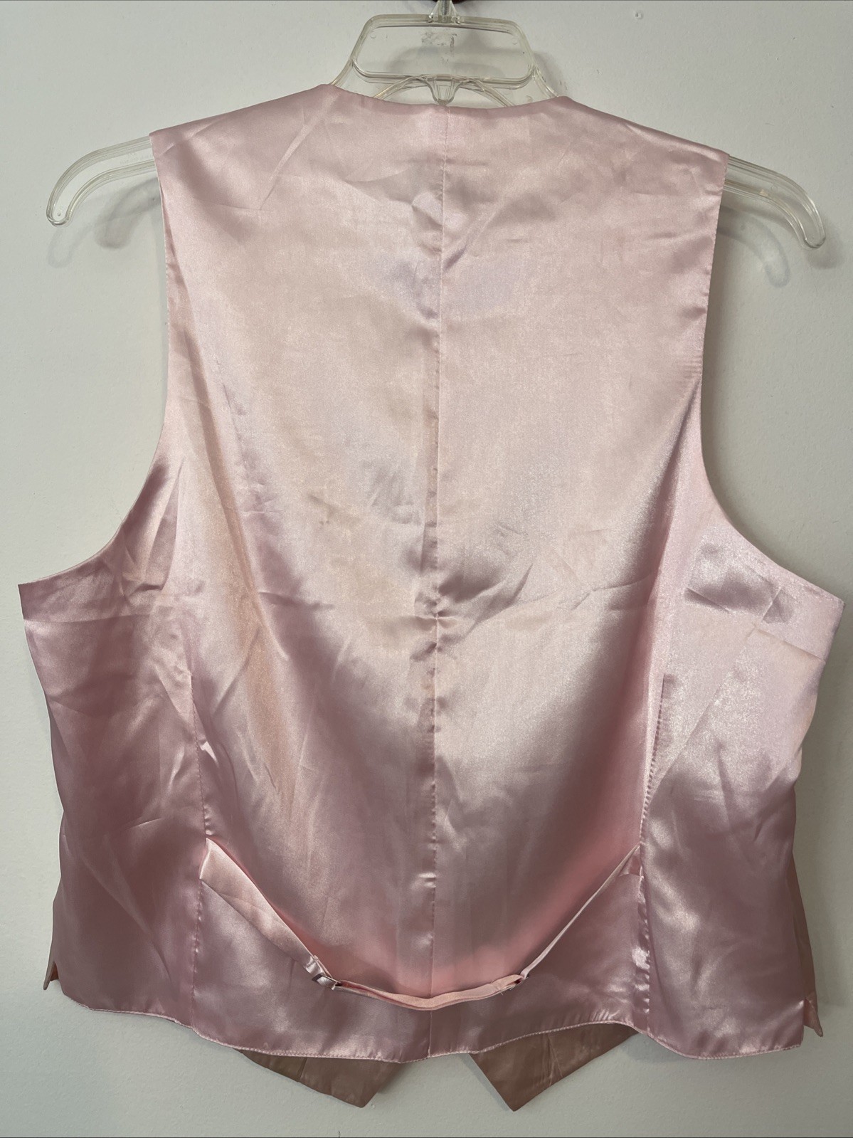 Biagio Collection Mens Medium Light Pink 100% Silk Formal Button-Up Vest! A6851