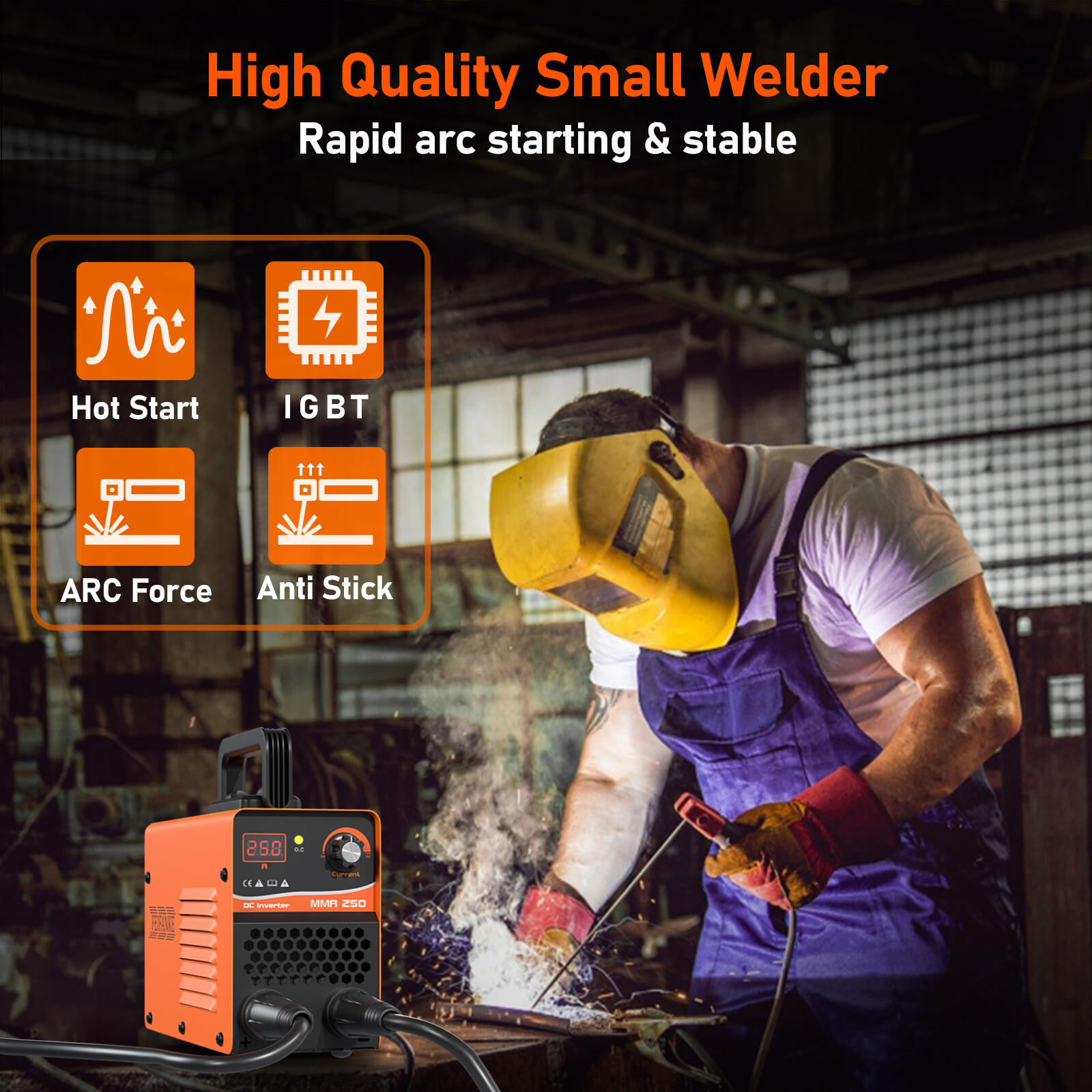 Super Mini Stick Welder 250A 110V ARC//Lift TIG Welding Machine IGBT DC Inverter