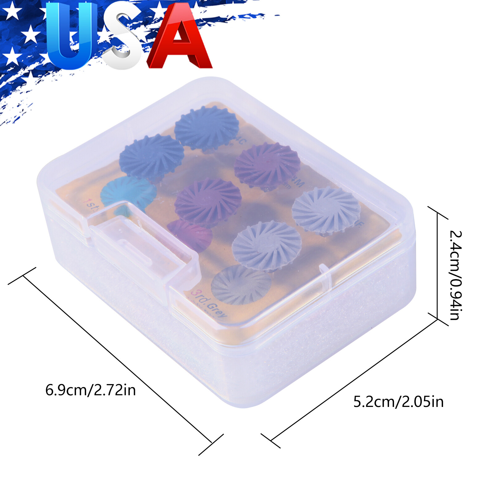 6Pcs Dental Composite Polishing Diamond System RA Disc 14mm Wheel Kit SANDENT po