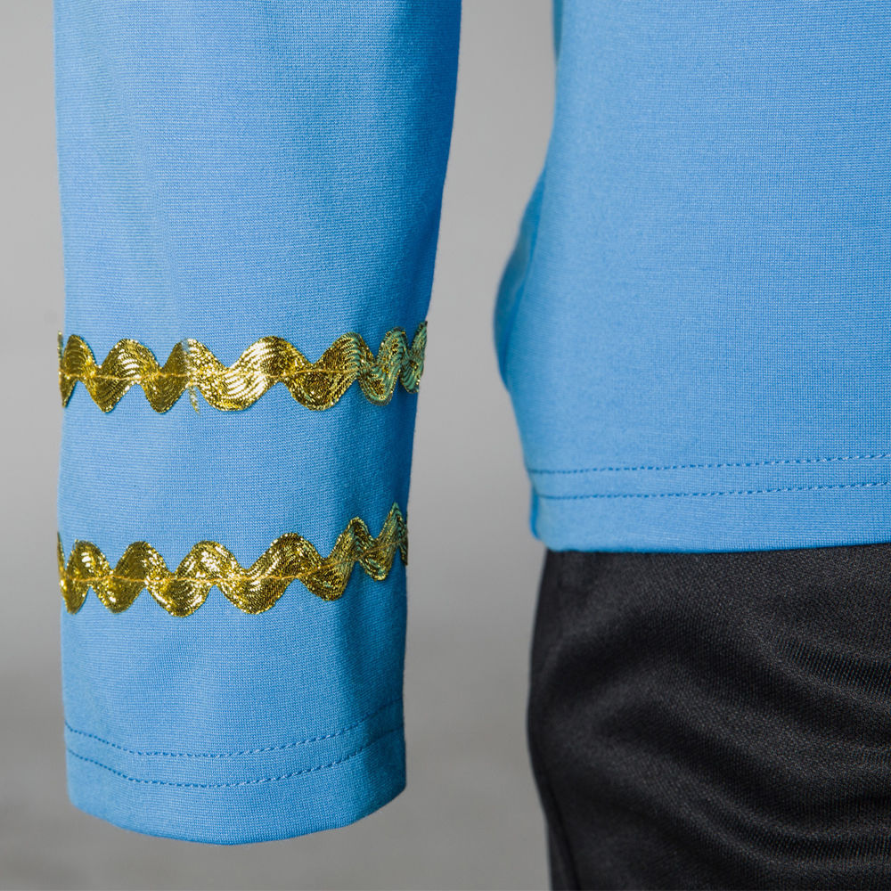 TOS Captain Kirk Yellow Shirt Spock Blue Starfleet Uniforms Cosplay Red Costumes