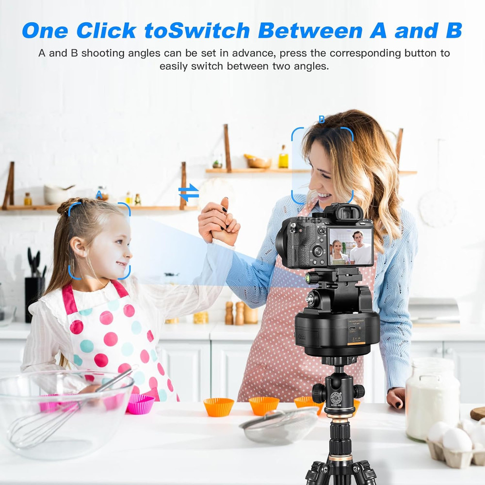 M6 Auto Face Tracking Motorized Rotating Panoramic Tripod Head, Remote Control 3