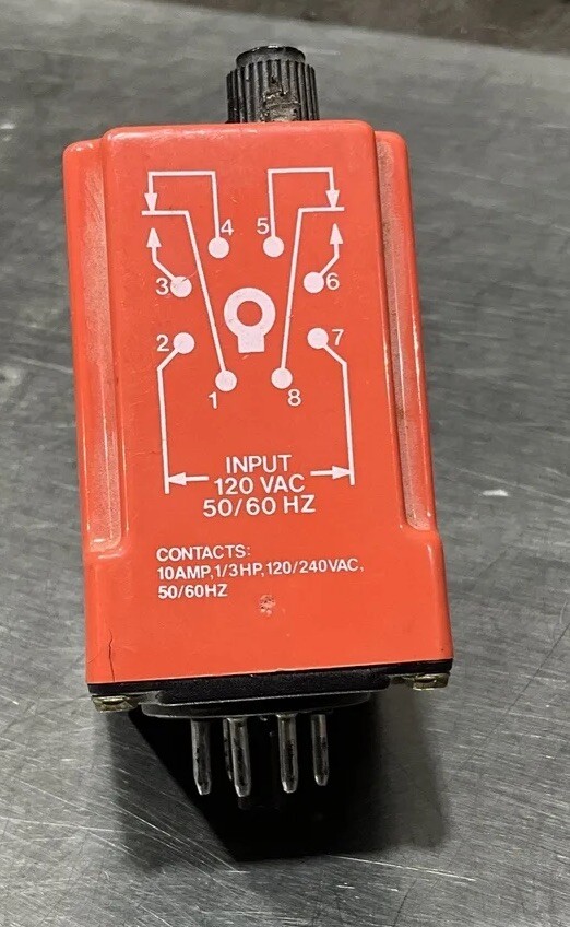 NCC SOLID STATE TIMER MODEL CKK-30-461 RANGE 0.3 - 30 sec. DPDT, 120VAC Used