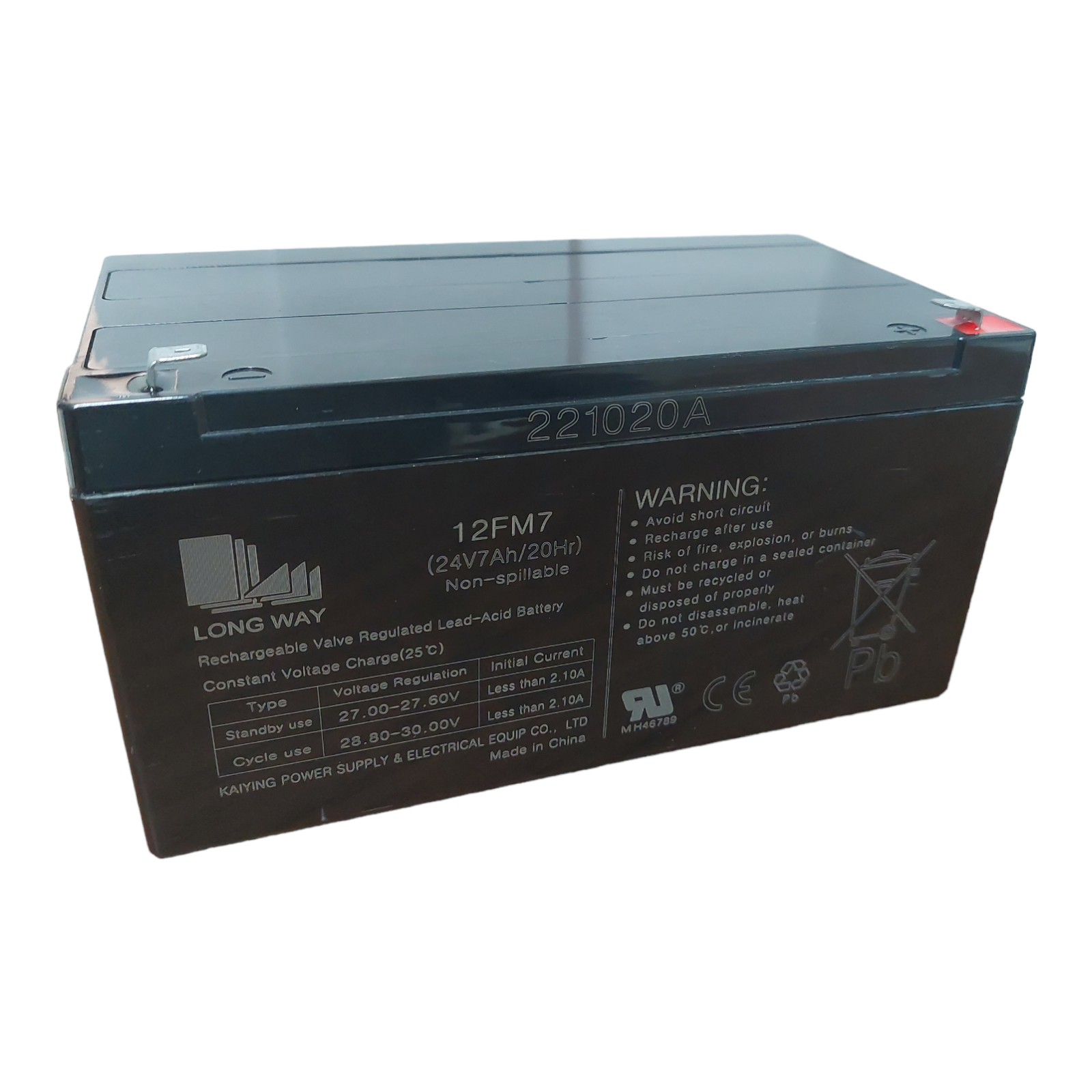 LONGWAY Rechargeable Lead Acid Battery 24V7A20HR 12FM7 XMX613KIDSCAR Replacement