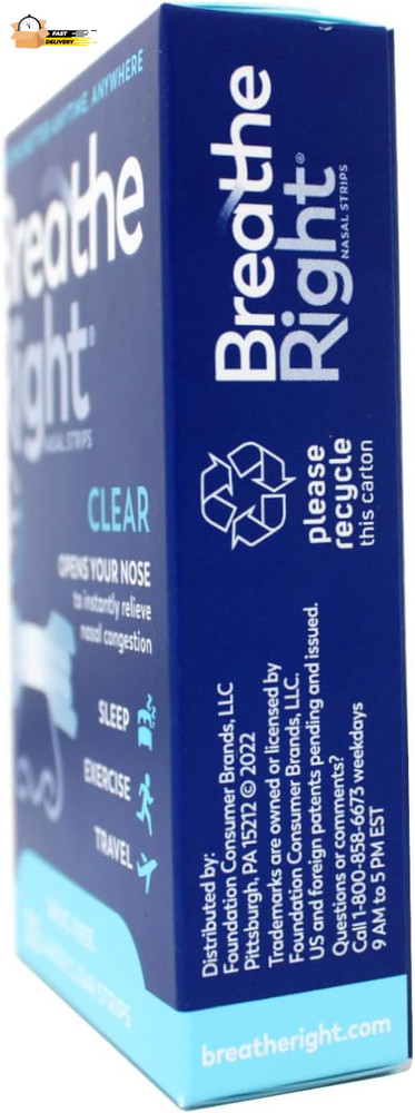 Nasal Strips Clear for Sensitive Skin Large 30 Each