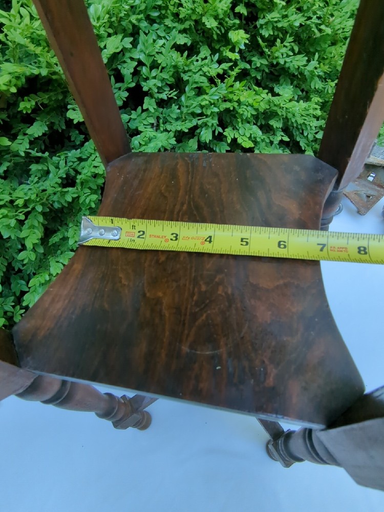 ANTIQUE TURNED Side Table SOLID WOOD SMOKING TELEPHONE STAND VINTAGE WOW