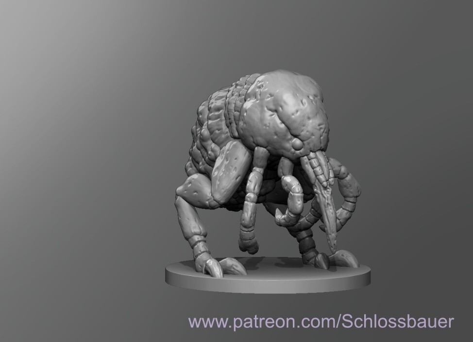 2 Mutated Flea Creature Monster Manual 28mm Scale DND D&D Tabletop Miniature