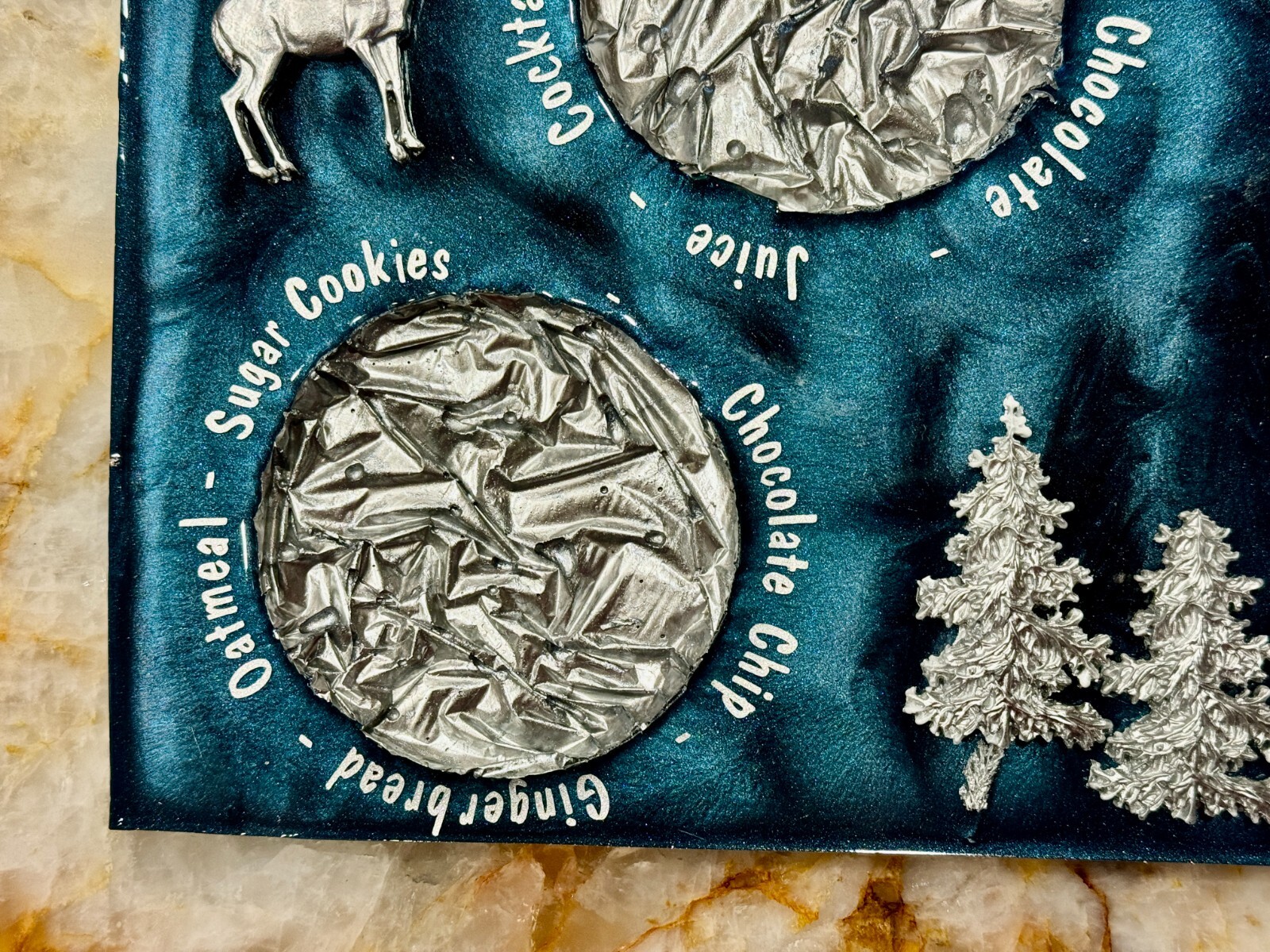 Handmade Crushed Velvet Silicone Inlays For Resin Set of 4