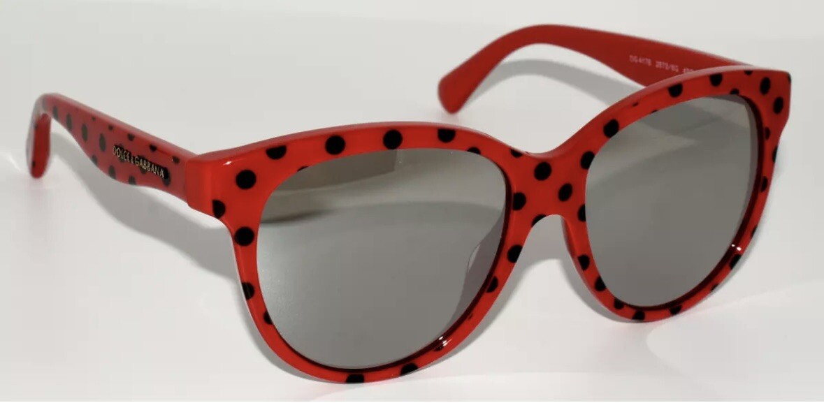 NEW AUTHENTIC DOLCE & GABBANA DG 4176 2873/6G RED BLACK GIRLS’ SUNGLASSES