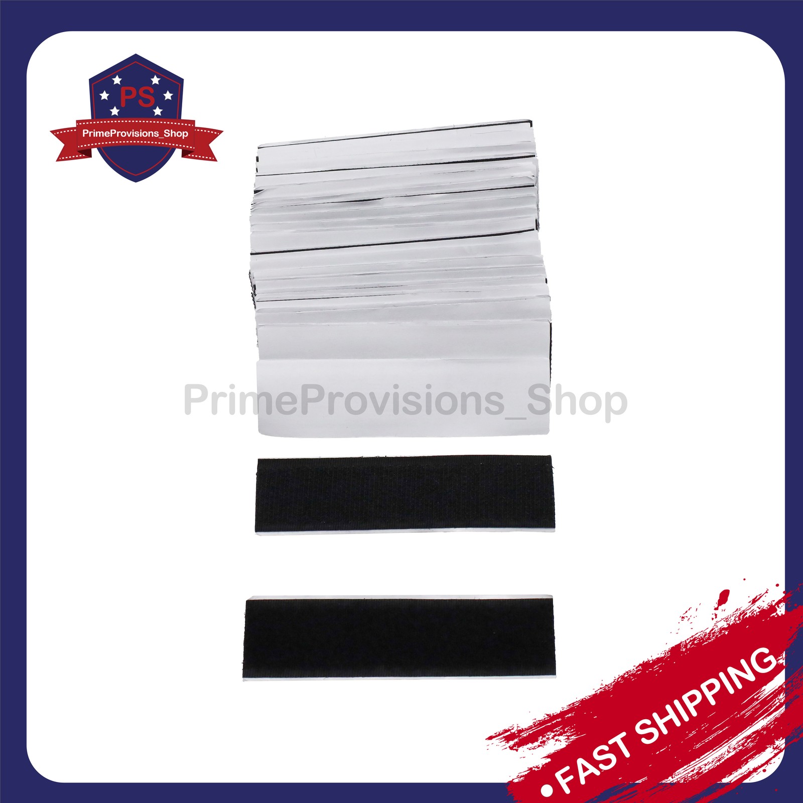 20 Sets Heavy Duty Hook & Loop Adhesive Strips Black Sticky Back Fastener 1x4"