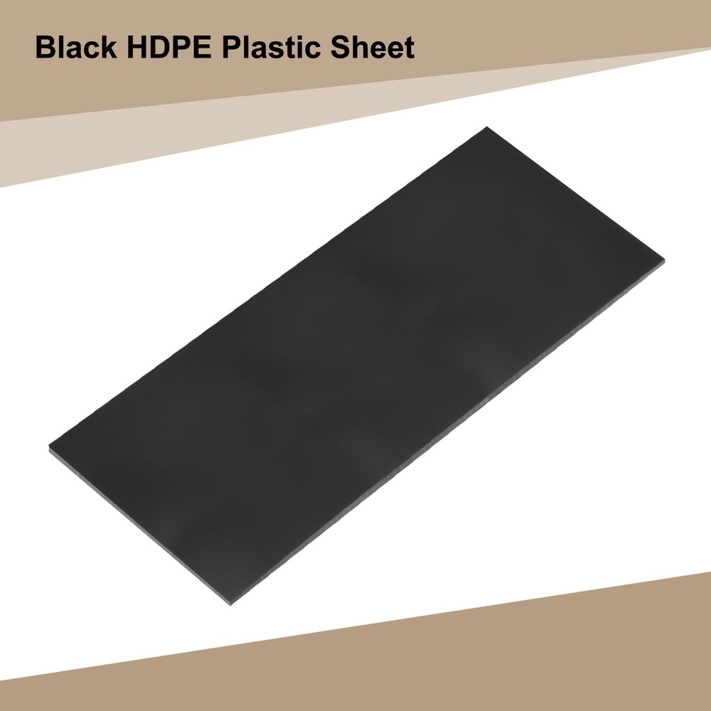 HDPE Plastic Sheet 1/8" Thick, 20" x 48" Polyethylene Plastic Blocks, Black