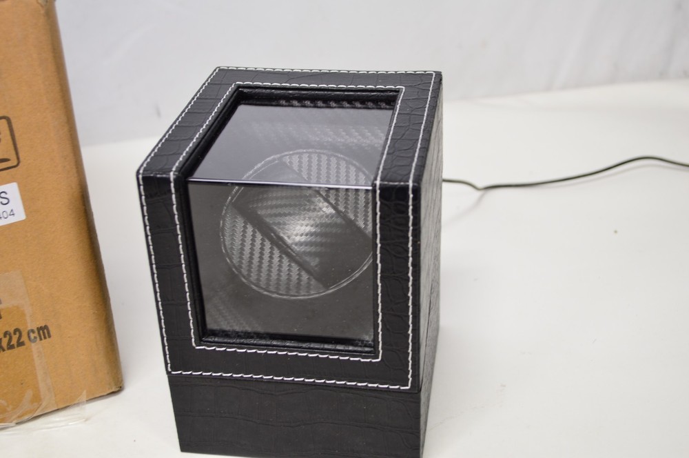 JQueen Single Black Croc Leather Automatic Watch Winder