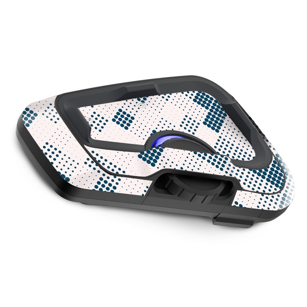 For CARDO Freecom 4X 2X Protective Headset Decal Sticker x2 Blue Circle Array