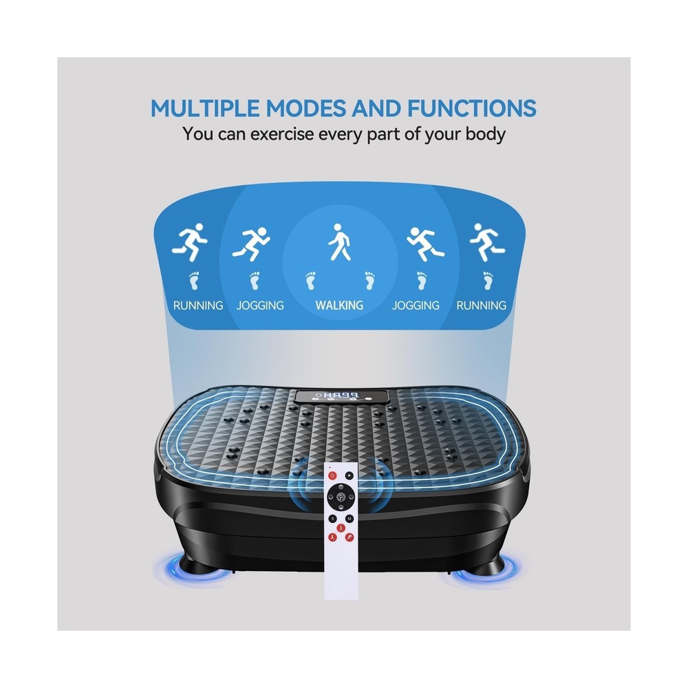 Vibration Plate Exercise Machine with 200 Adjustable speeds and 8 Scientific ...