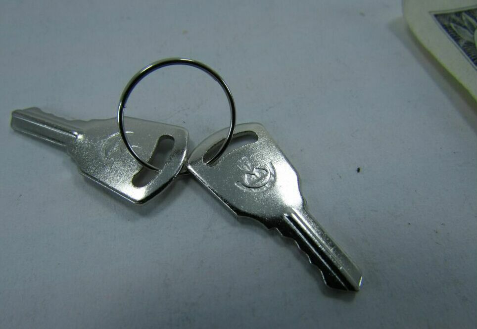 Lot 3 Small Electronic Switch Locks with Mounting Nuts, Keyed Alike, Electrical