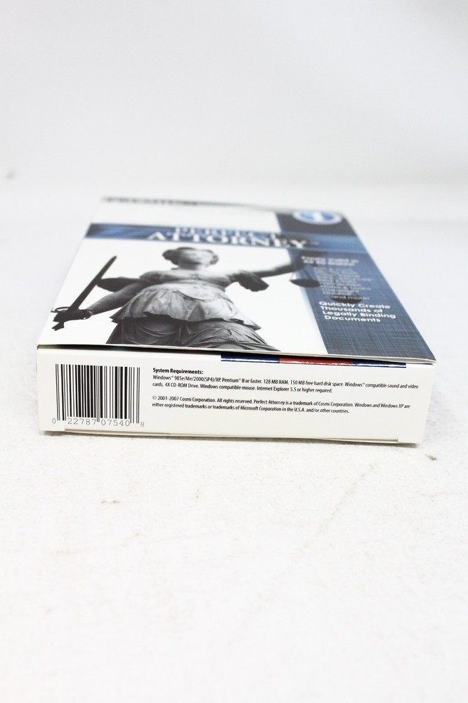 Cosmi Premium Perfect Attorney PC Computer Software Program CD-ROM Disk Set of 3