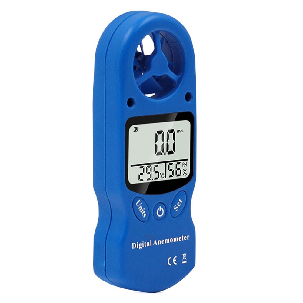 Handheld Digital LCD Anemometer with Relative Humidity Wind Speed Meter Tool 1X