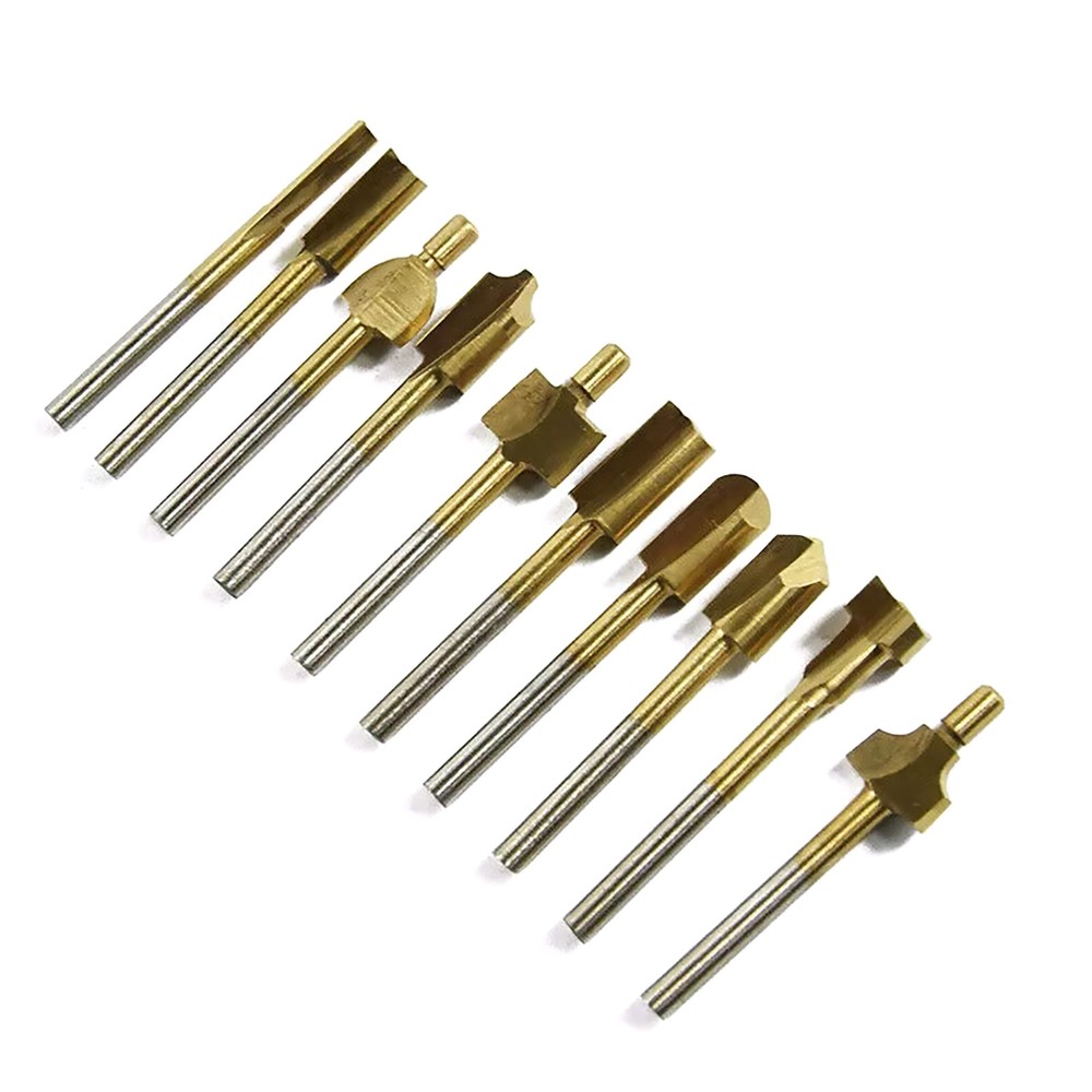 1/8" 3MM Professional Titanium Hss Router Bits Trimmer Shank For Rotary Tool