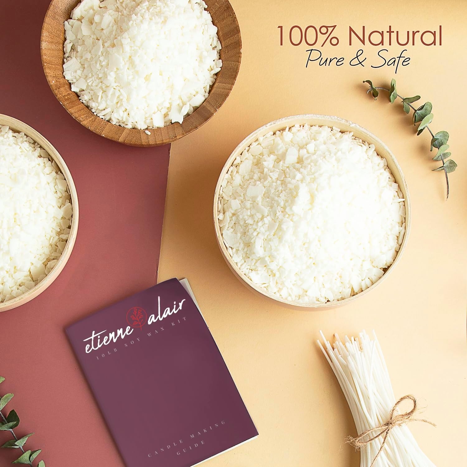 Organic Soy Candle Wax for Candle Making, 10 lbs Natural Candles Making Supplies