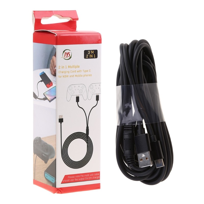 2 In 1 Charging Cable For Controller Type C Charger