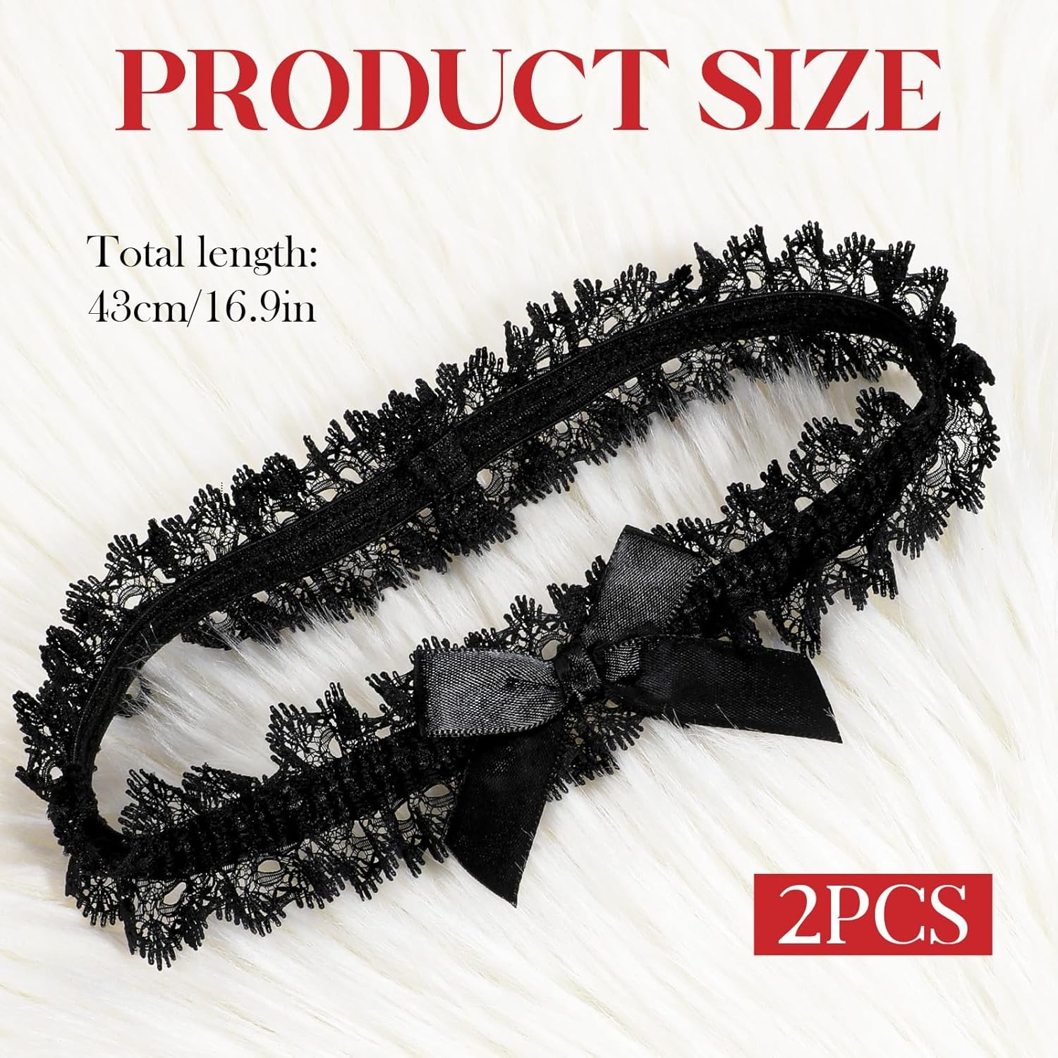 2 Pcs Adjustable Lace Thigh Garters, Women's Garter Belt,...