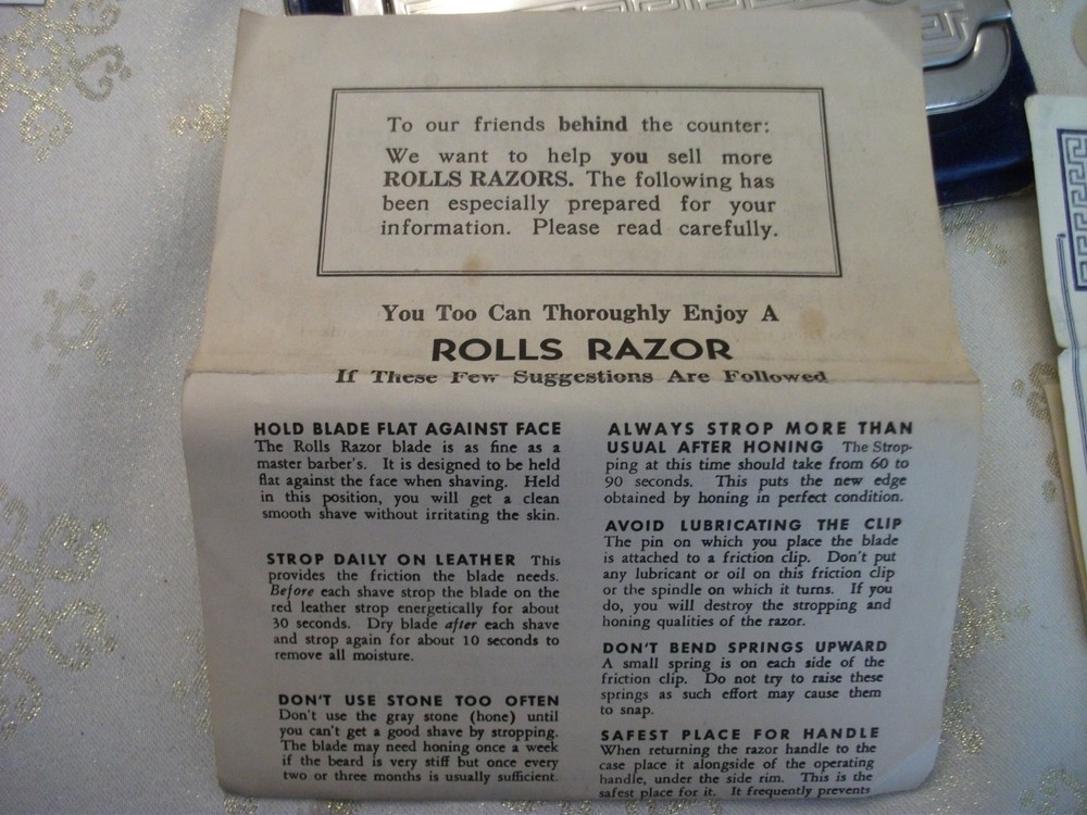 Rolls Razor Sharpener Vintage with box and instructions