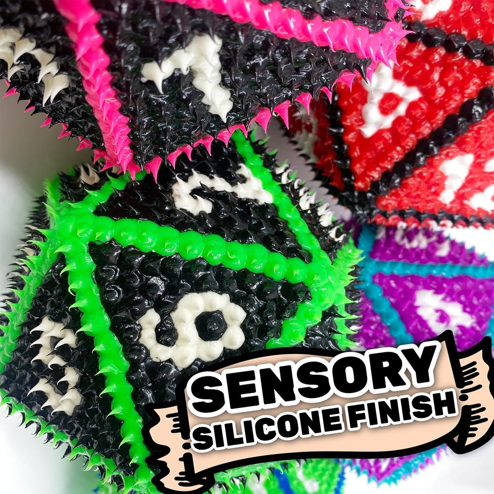 Drop Dots D20 Dice: Black Green