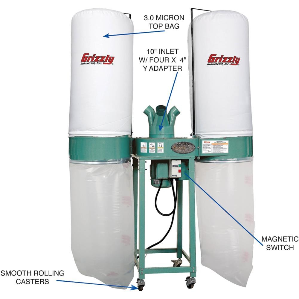 G0671 4 HP Dust Collector