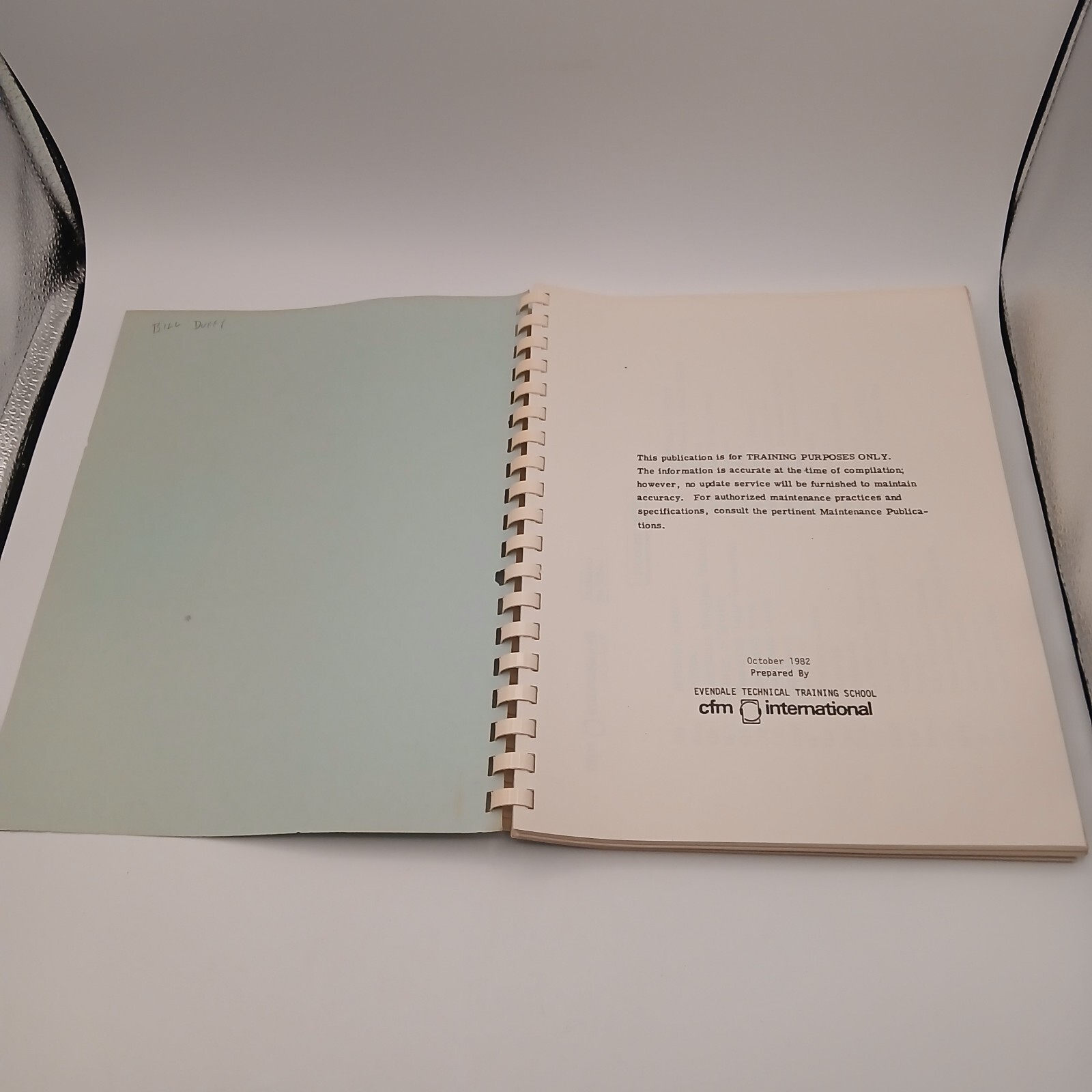 Vintage CFM International CFM56 Turbofan Engine Basic Students Notebook Manual