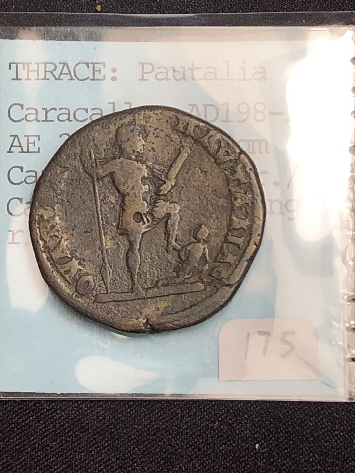 caracalla ae 29 bronze ad198-217 17.78 Grams Thrace Pautalia , Rev Standing