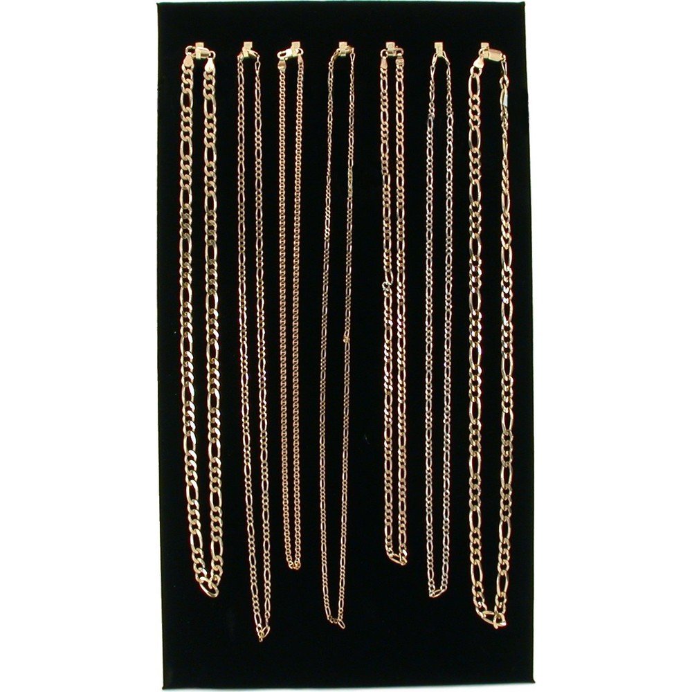 White Plastic Stackable Jewelry Display Tray w/ Black 7-Hook Velvet Display