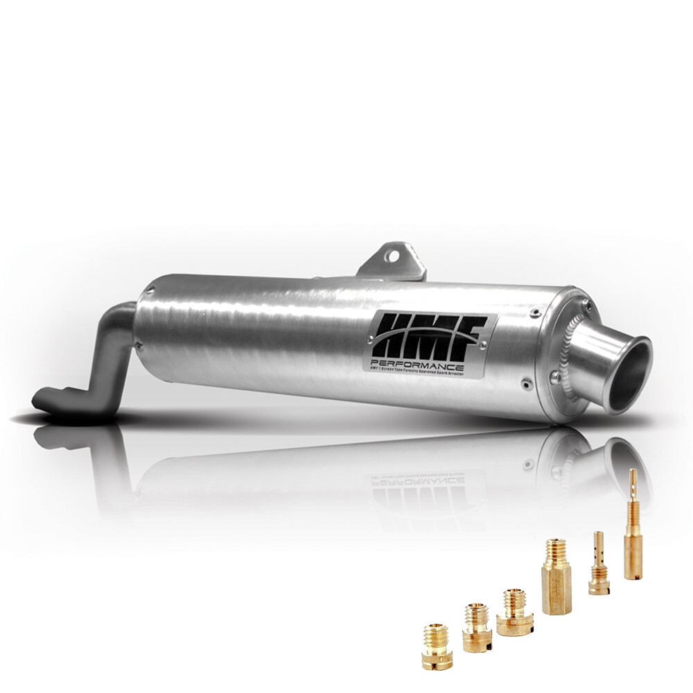 HMF Honda Rubicon 500 Slip On Exhaust Brushed + Jets (01-04)