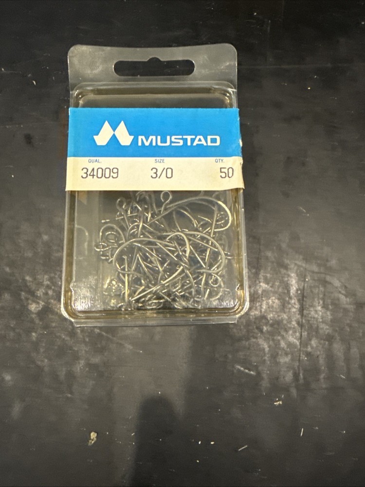 Mustad Ref 34009 Size 3/0 50 Per Box