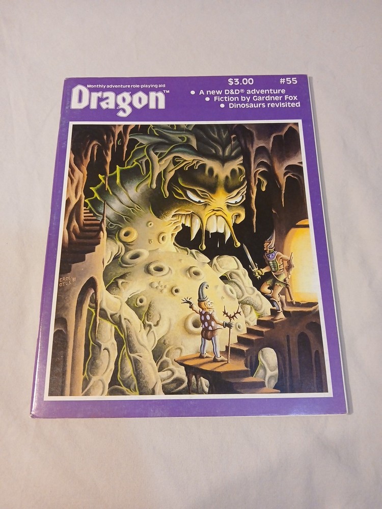 Vintage Dungeons And Dragons Dragon Magazine #55 Missing Insert Module