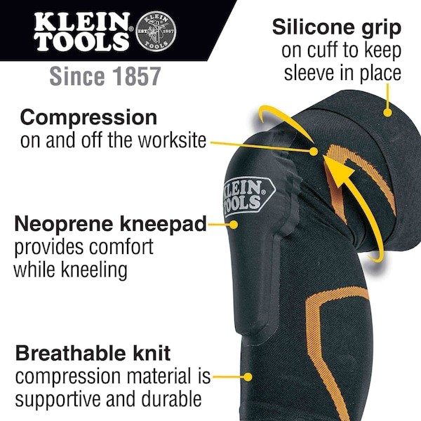 Klein Tools 60624 Knee Pad Compression Sleeve, L/Xl
