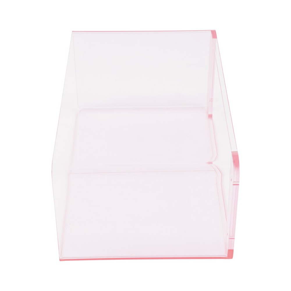 2Tiers Acrylic Wall-Mounted Bedside Table Rectangular Floating Nightstand 3.1kg