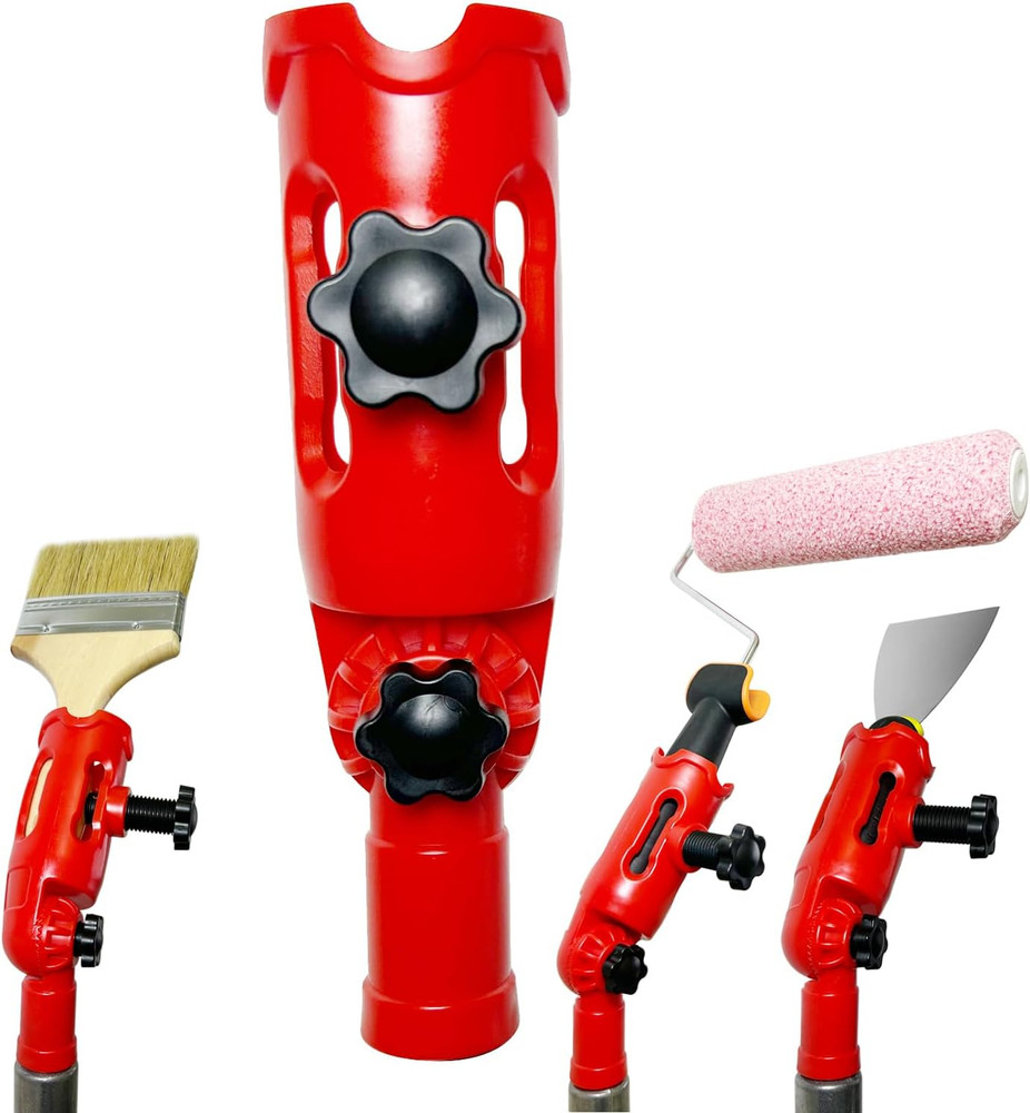 Multi-Angle Paint Brush Extender for High Ceiling,Extension Pole Attachment Hold