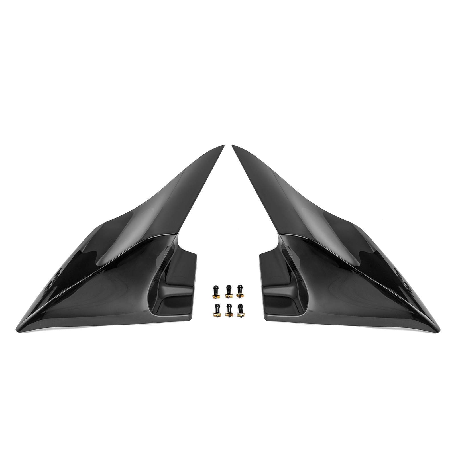 Stretched Extended Side Cover Panel Black For Harley Touring FLT FLH 2014-2024