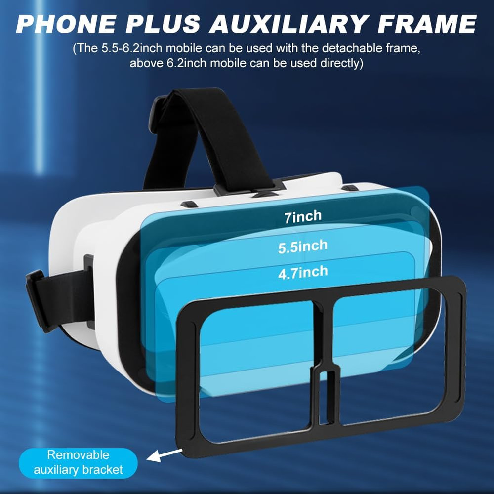 Virtual Reality Goggles, 3D VR Glasses Adjustable VR Virtual Reality Headset wit