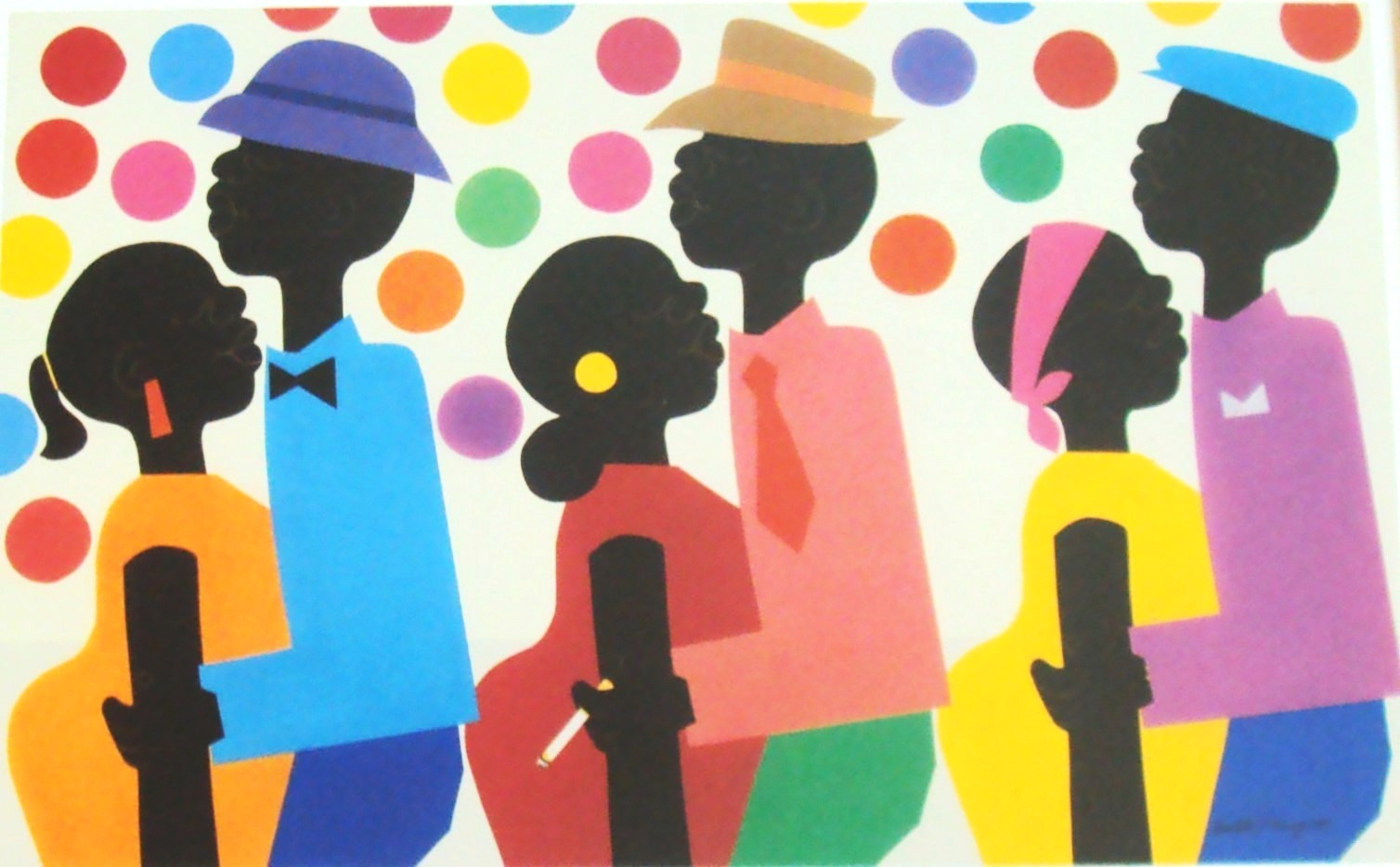 VINTAGE Varnette Honeywood HOUSE PARTY Art Black African 1980s EXTREMELY RARE!!