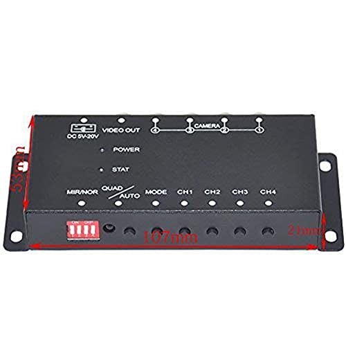 IR Control 4 Cameras Video Control Car Cameras Image Switch Combiner Box for
